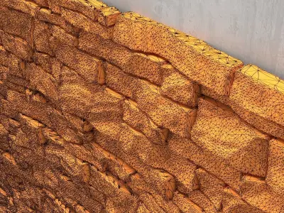 Stone panel decorative title 3D model