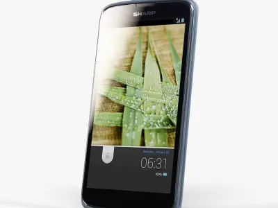 Sharp SH631W Titanium Low-poly 3D model