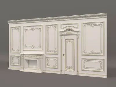 Wall Molding in Classic French style 41 3D model