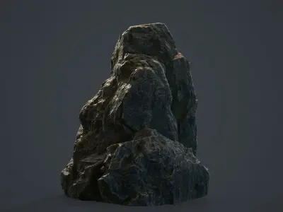 Rock Boulder 2 PBR Low-poly 3D model