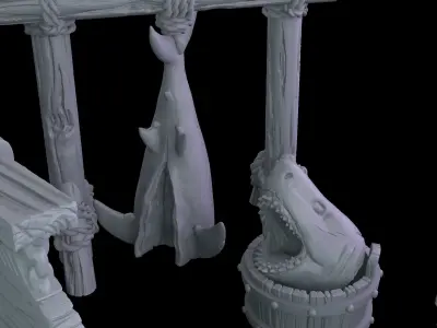 Seafood Market Stall 3D print model