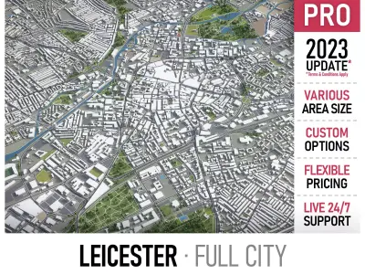 Leicester  Low-poly 3D model