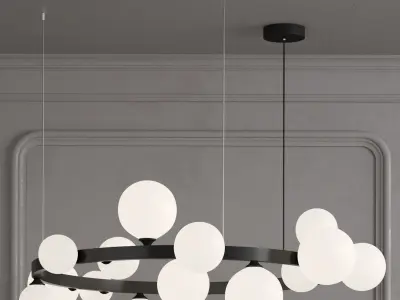 Ring Chandeliers 3D model