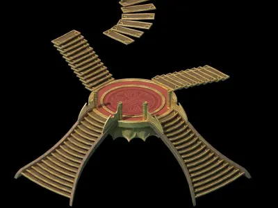 Game Architecture - Brothels - Stairs 01 3D model