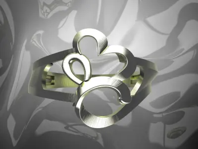 Plain Light Women Ring 3D print model