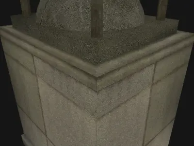 Cemetery Mausoleum  Low-poly 3D model