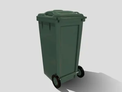 Wheelie Bin Low-poly 3D model