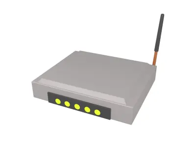 Cartoon Wifi Router v1 002 Low-poly 3D model