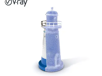 Oceanfront Lighthouse Model Pack Low-poly 3D model