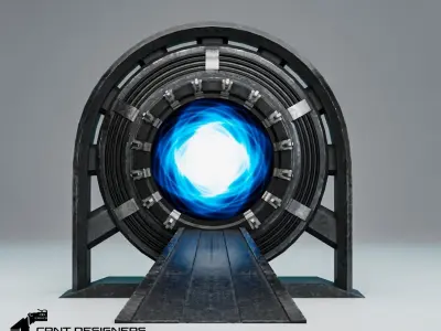 Sci-Fi Portal Low-poly 3D model