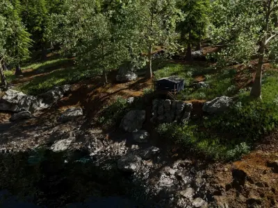 Cabin Scene 3D model