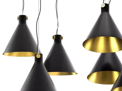 Indi-Pendant Cone Suspension 3 Lamps 3D model