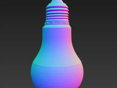 3D Pack LED Spiral Incandescent Bulbs  3D model