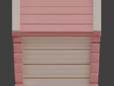 Stylized Valentine Cabin 3D Model Low-poly 3D model