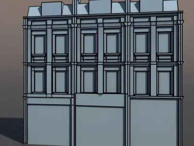 Apartment House 48 Low-poly 3D model