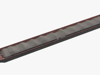  Hopper Barge with Crushed Stone 