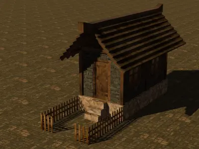 Medieval House 13 Free low-poly 3D model