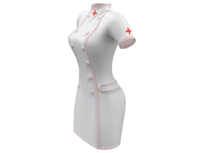 Mini Nurse Uniform Low-poly 3D model