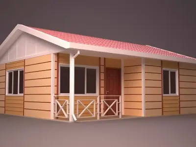 HOME house with roof 3D model