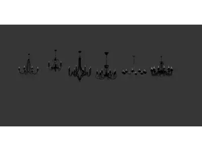 crystal chandelier 3D model