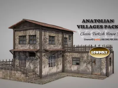 Anatolian Village House 5 Low-poly 3D model
