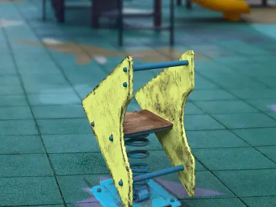 Old Spring Rider Low-poly 3D model