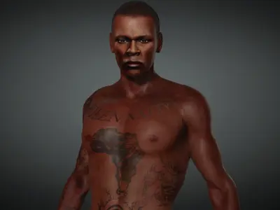 Israel Adesanya UFC 3D Model Low-poly 3D model