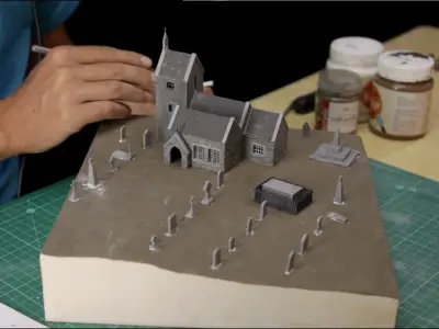 Old church HO scale for resin 3D printing 3D print model
