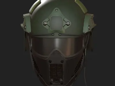Helmet mask millitary combat soldier armor  Low-poly 3D model buy