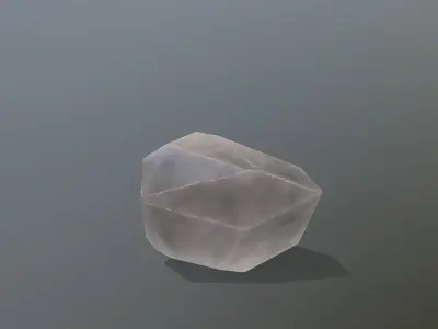Crystal Set rock Low-poly 3D model