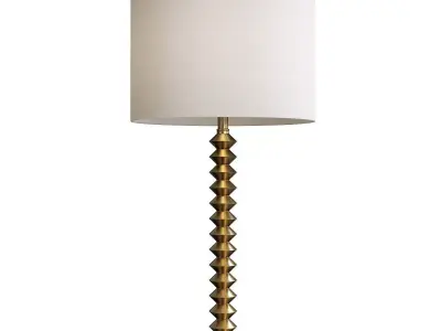 Parisa Aluminum Pagoda Cotton Shade Table Lamp Low-poly 3D model