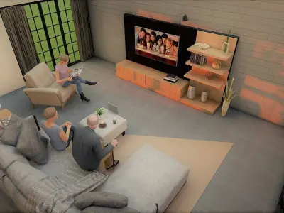 Living Room 3D model