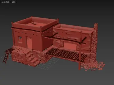 Afghan house 3 Free 3D model