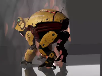 Robot Frog Mech Game Ready SciFi PBR Character 135k Tris Low-poly 3D model