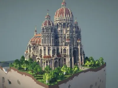 Catedral for Minecraft  Low-poly 3D model