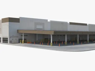 Modern Industrial Plant 3D model