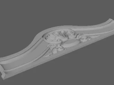 Central decor ornament for furniture 3D model