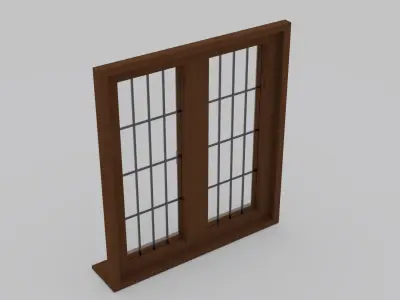 window V1 - 90x100 Low-poly 3D model