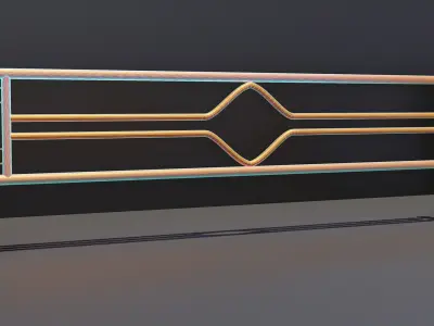 10 Low-Poly Common Japanese Fence Pack Low-poly 3D model