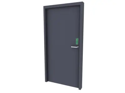 Single Door Low-poly 3D model