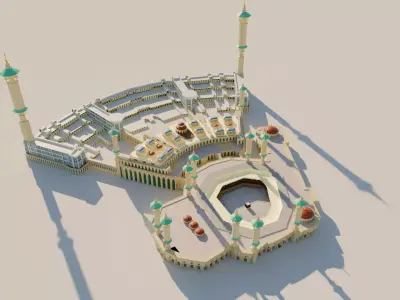 Masjid al-Haram Low-poly 3D model