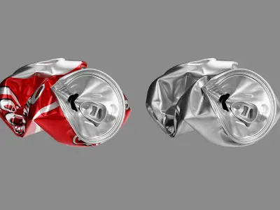 Crushed Soda Can 05 3D model