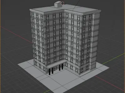 Low Poly Building Free low-poly 3D model purchase
