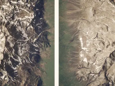 Alpine mountain pack Low-poly 3D model Low-poly 3D model