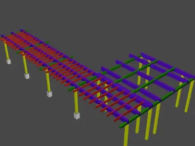 Low Poly Wooden Shade Low-poly 3D model