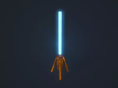 Sci fi Light Low-poly 3D model