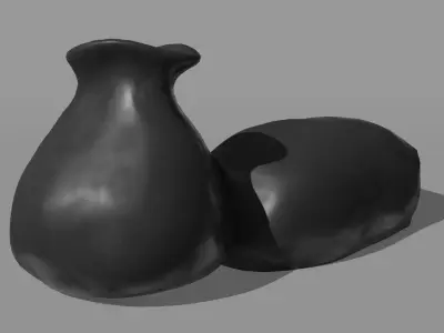 Trash Garbage bags Free low-poly 3D model