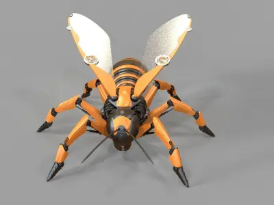 Robot wasp mechanical 3D model