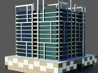 DT1-Ellington Building - Dubai Low-poly 3D model