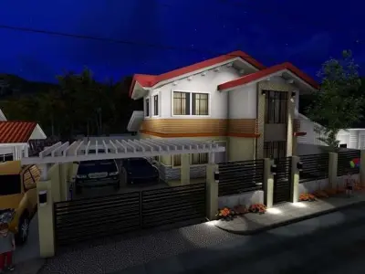 TWO STOREY RESIDENTIAL HOUSE  3D model